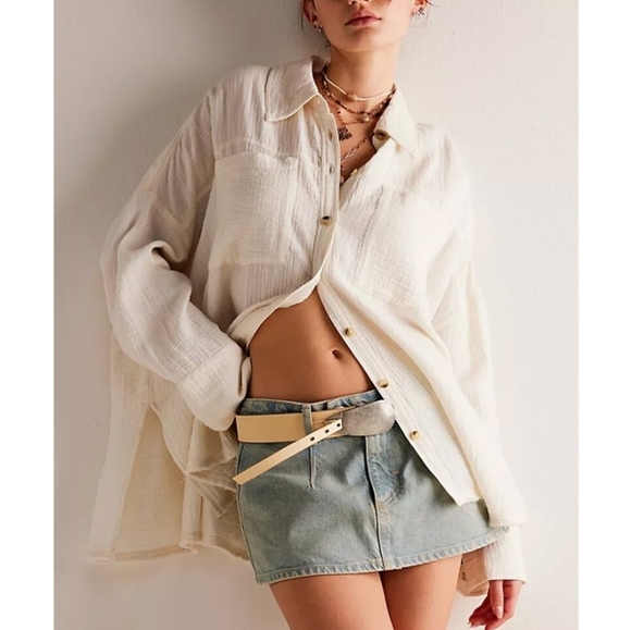 Free People Tops - FREE PEOPLE We The Free Cardiff Top in Optic White•Size Small•NWOT